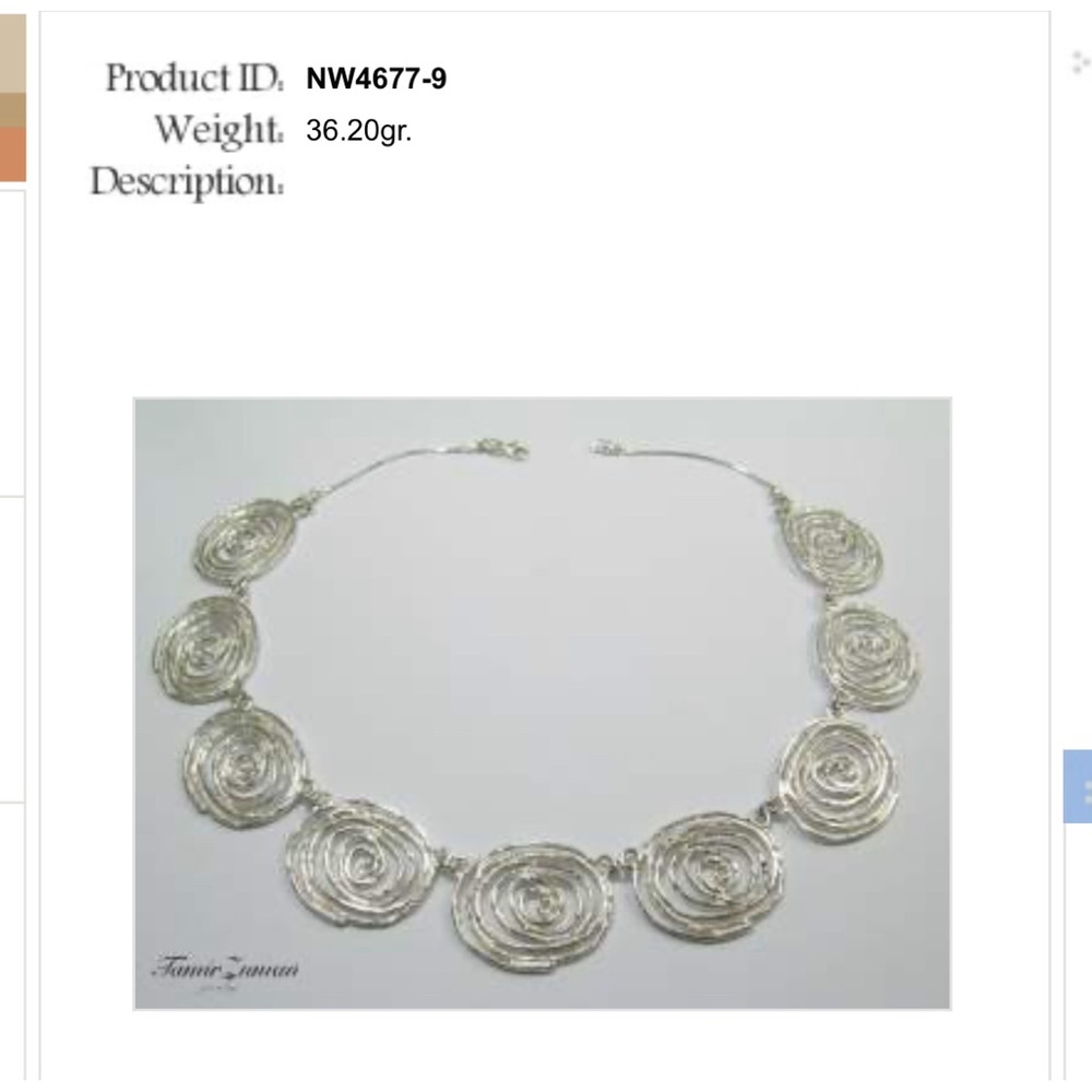 Silver Spiral Necklace Tamir Zuman - Picture 3 of 3